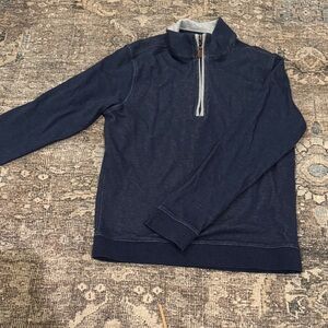 Boys Sully Johnnie-O Navy Half-Zip Sweater SZ 12